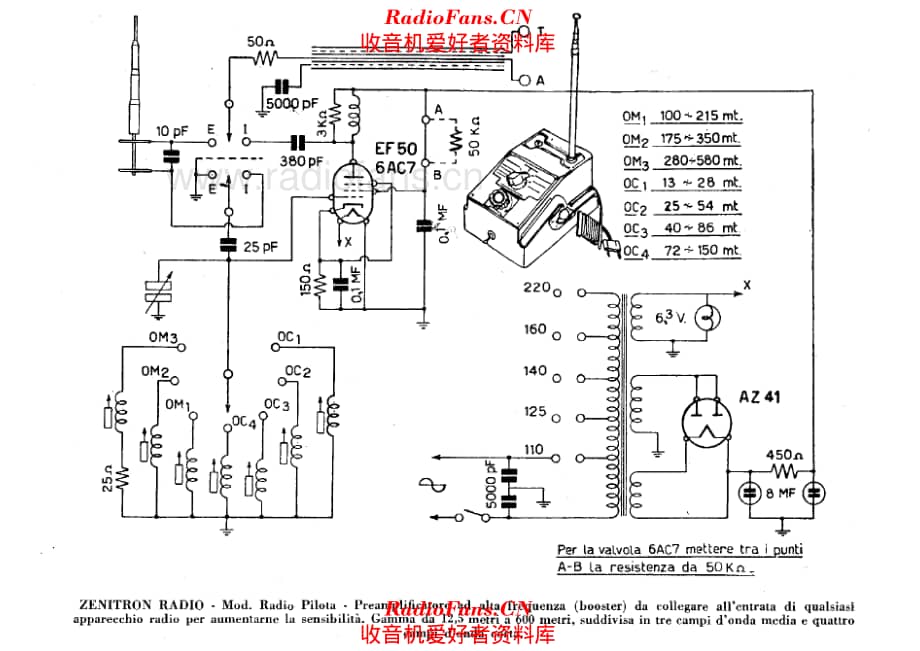 Zenitron - Radio Pilota RF pre-amp 电路原理图.pdf_第1页