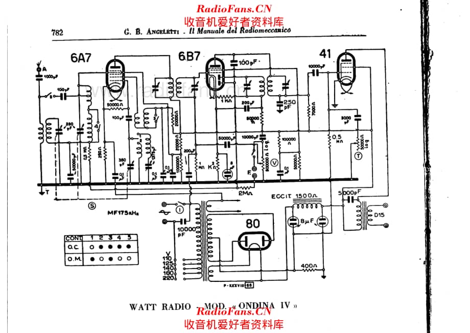 Watt Radio Ondina-IV 电路原理图.pdf_第1页