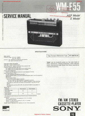 索尼SONY WM-F55磁带随身听维修手册.pdf