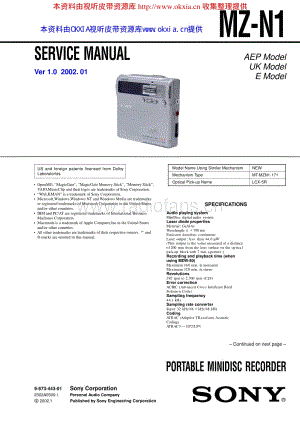 SONY MZ-N1电路原理图 .pdf