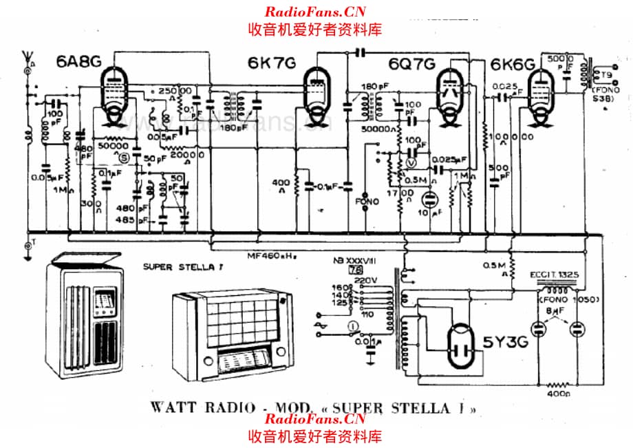 Watt Radio Super Stella I 电路原理图.pdf_第1页