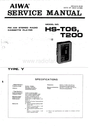 AIWA HS-T06(T200) Service Manual电路原理图 .pdf