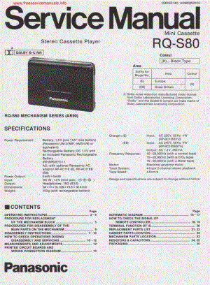 panasonic rq-s80电路原理图 .pdf