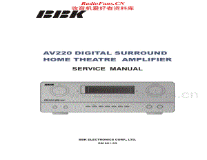 BBK-AV220-avr-sm维修电路原理图.pdf