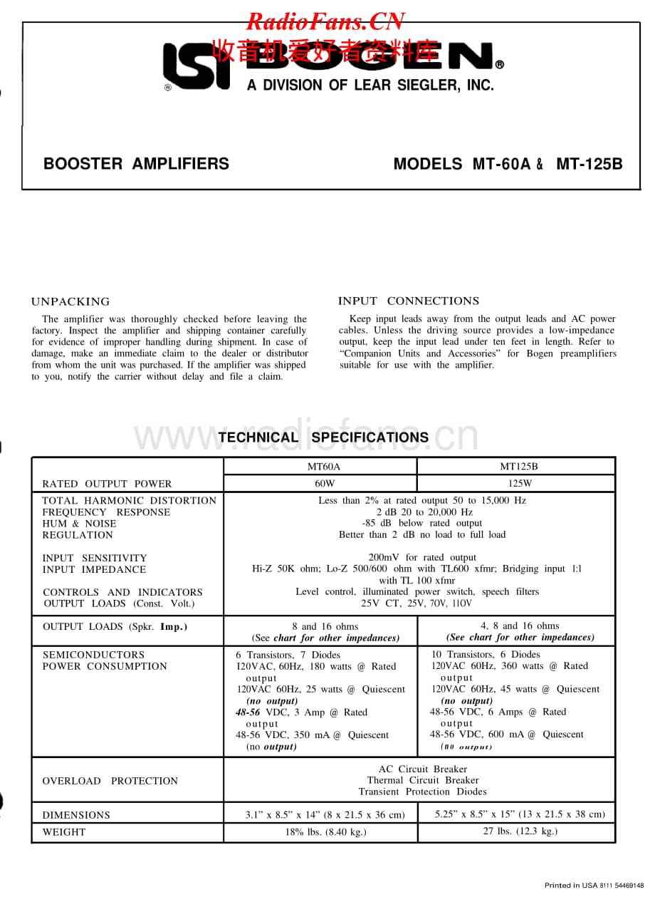 Bogen-MT125B-pa-sm维修电路原理图.pdf_第1页