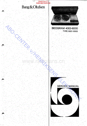 B&O-Beogram6000-type-550 x维修电路原理图.pdf