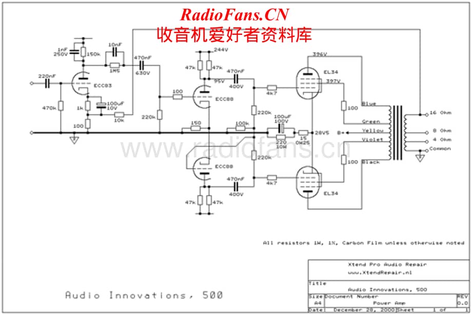 AudioInnovations-500-pwr-sch维修电路原理图.pdf_第1页