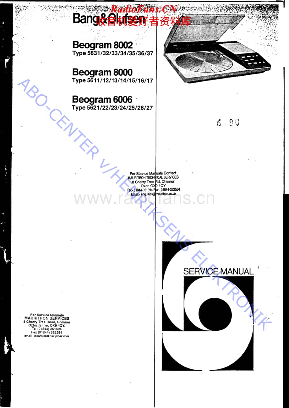 B&O-Beogram8000-type-561x-1维修电路原理图.pdf_第1页