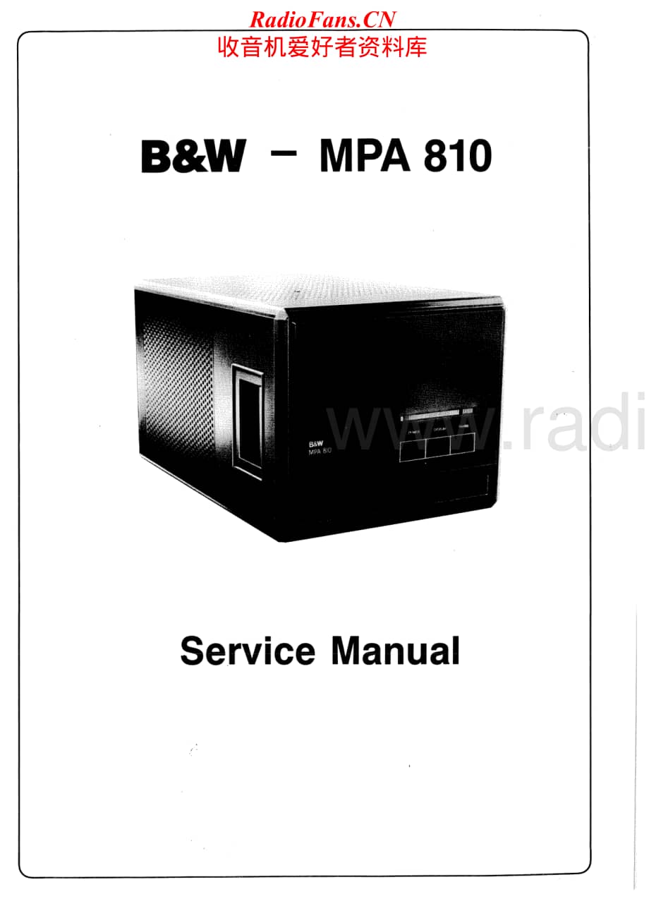 B&W-MPA810-pwr-sm维修电路原理图.pdf_第1页