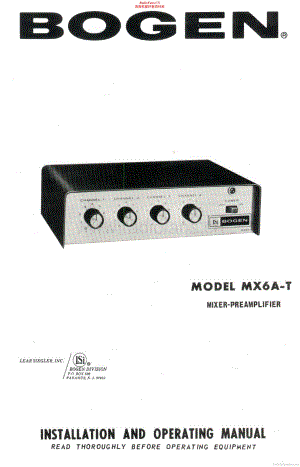 Bogen-MX6AT-pre-sm维修电路原理图.pdf