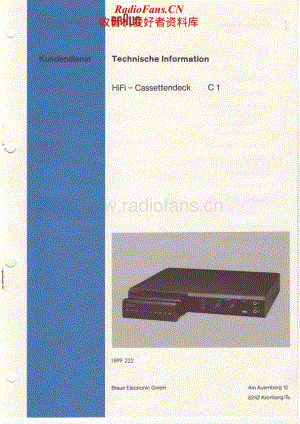 Braun-C1-tape-sm维修电路原理图.pdf