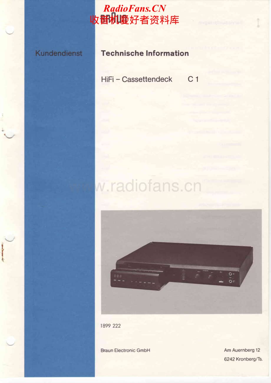 Braun-C1-tape-sm维修电路原理图.pdf_第1页