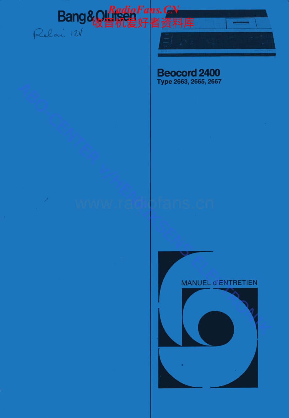 B&O-Beocord2400-type-266x维修电路原理图.pdf_第1页