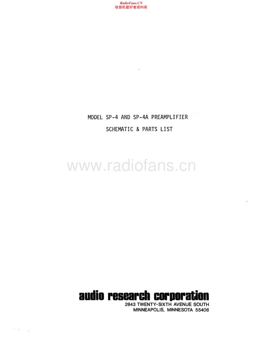 AudioResearch-SP4-pre-sch维修电路原理图.pdf_第1页