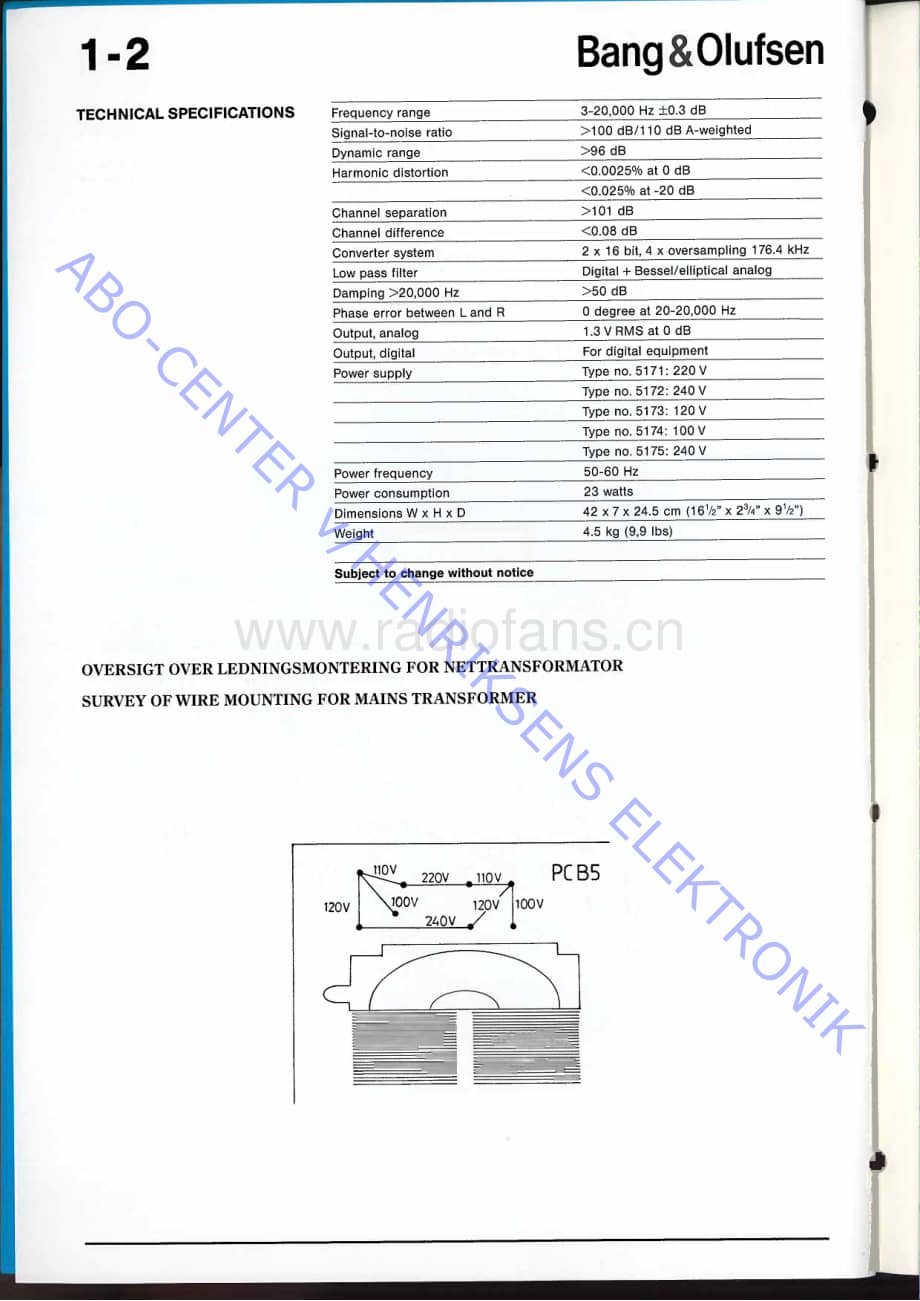 B&O-BeogramCD4500MKII-type-517x维修电路原理图.pdf_第3页