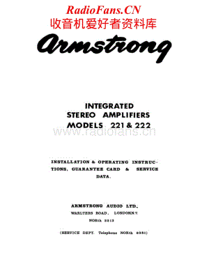 ArmstrongAudio-222-int-sm维修电路原理图.pdf