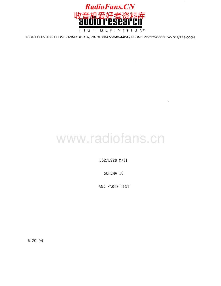 AudioResearch-LS2-pre-sm维修电路原理图.pdf_第1页