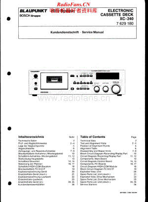 Blaupunkt-XC240-tape-sm维修电路原理图.pdf