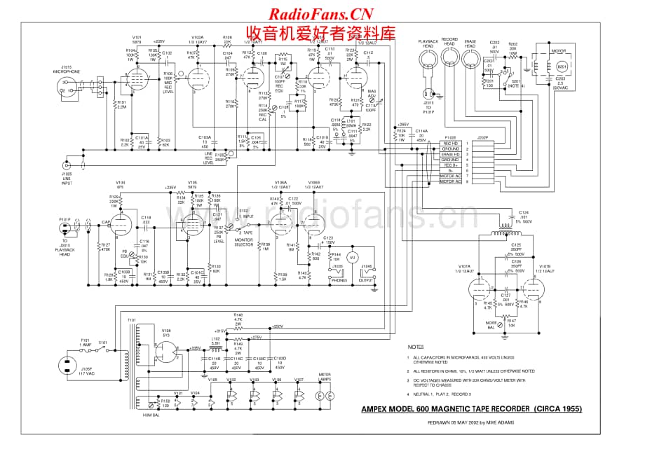 Ampex-600-tape-sch维修电路原理图.pdf_第1页