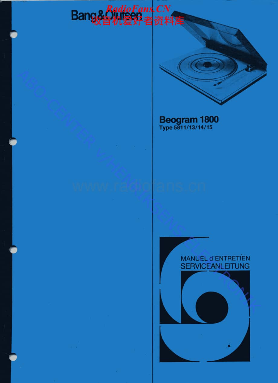 B&O-Beogram1800-type-5811维修电路原理图.pdf_第1页