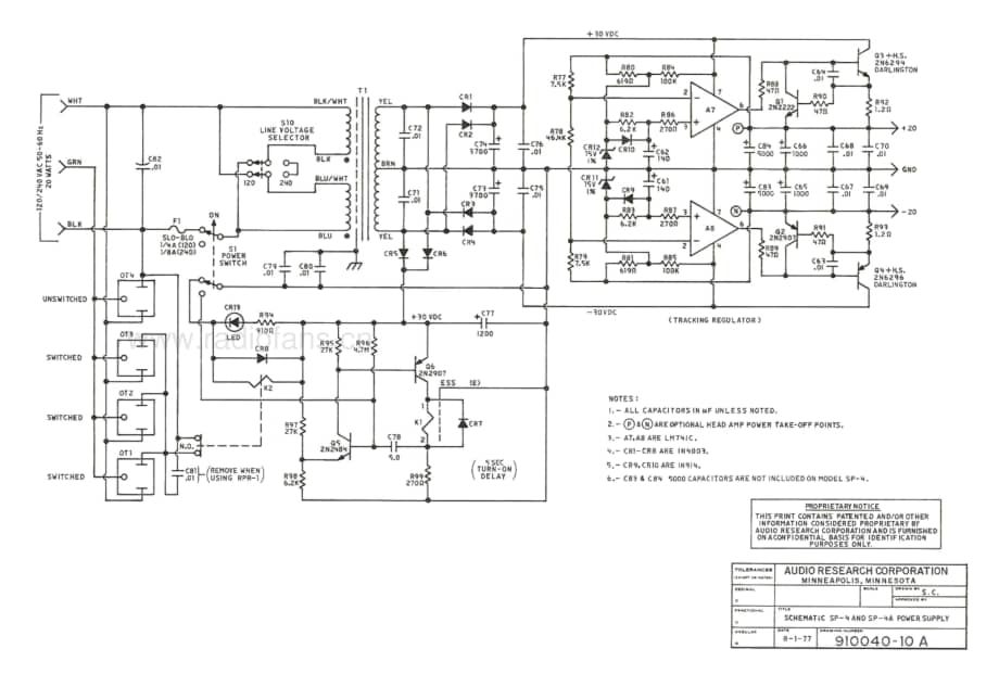 AudioResearch-SP4A-pre-sch维修电路原理图.pdf_第3页