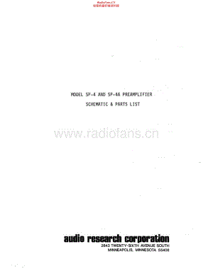 AudioResearch-SP4A-pre-sch维修电路原理图.pdf