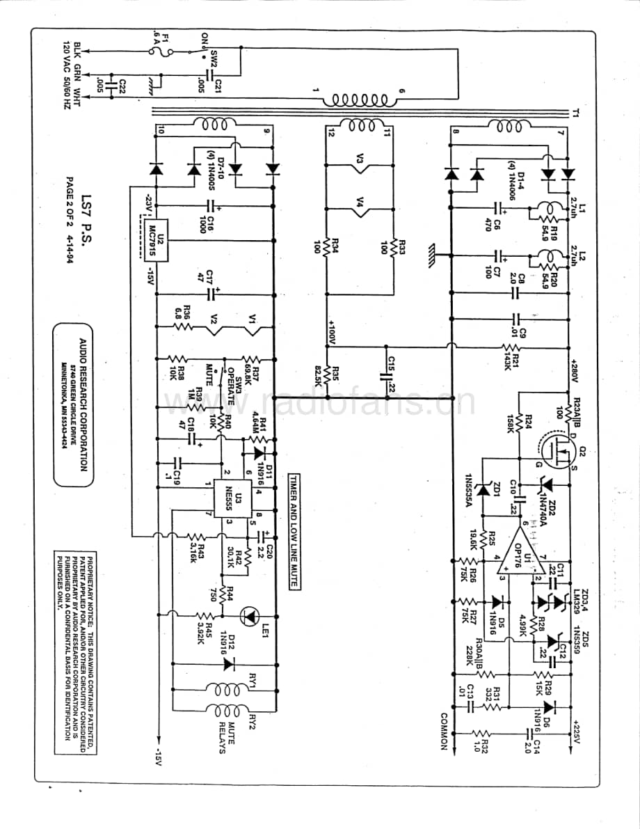 AudioResearch-LS7-pre-sch维修电路原理图.pdf_第3页