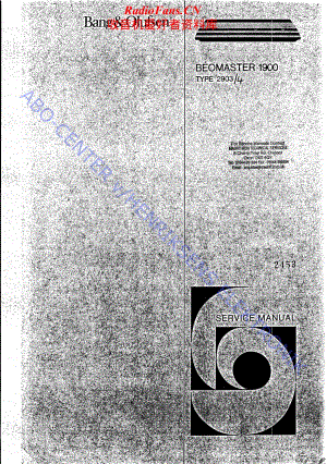 B&O-Beomaster1900-type-290 x维修电路原理图.pdf
