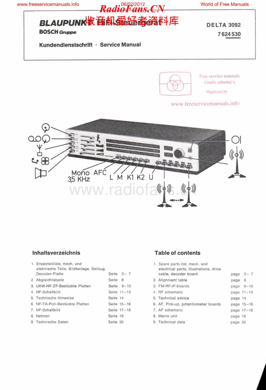 Blaupunkt-Delta3092-rec-sm维修电路原理图.pdf_第1页