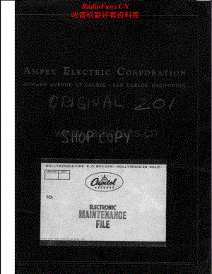 Ampex-201-tape-sm维修电路原理图.pdf