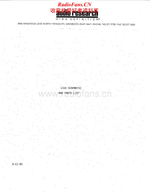 AudioResearch-LS16-pre-sch维修电路原理图.pdf