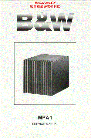 B&W-MPA1-pwr-sm维修电路原理图.pdf