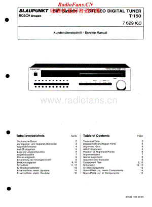 Blaupunkt-T150-tun-sm维修电路原理图.pdf