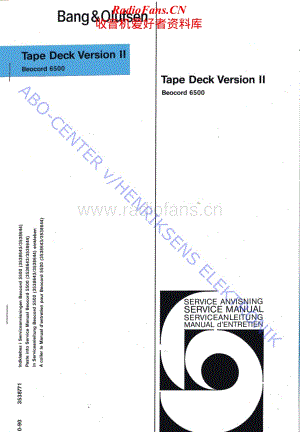 B&O-Beocord6500MKII-type-49xx维修电路原理图.pdf