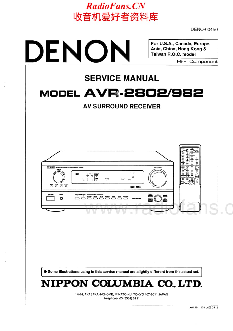 Denon-AVR2802-avr-sm维修电路原理图.pdf_第1页