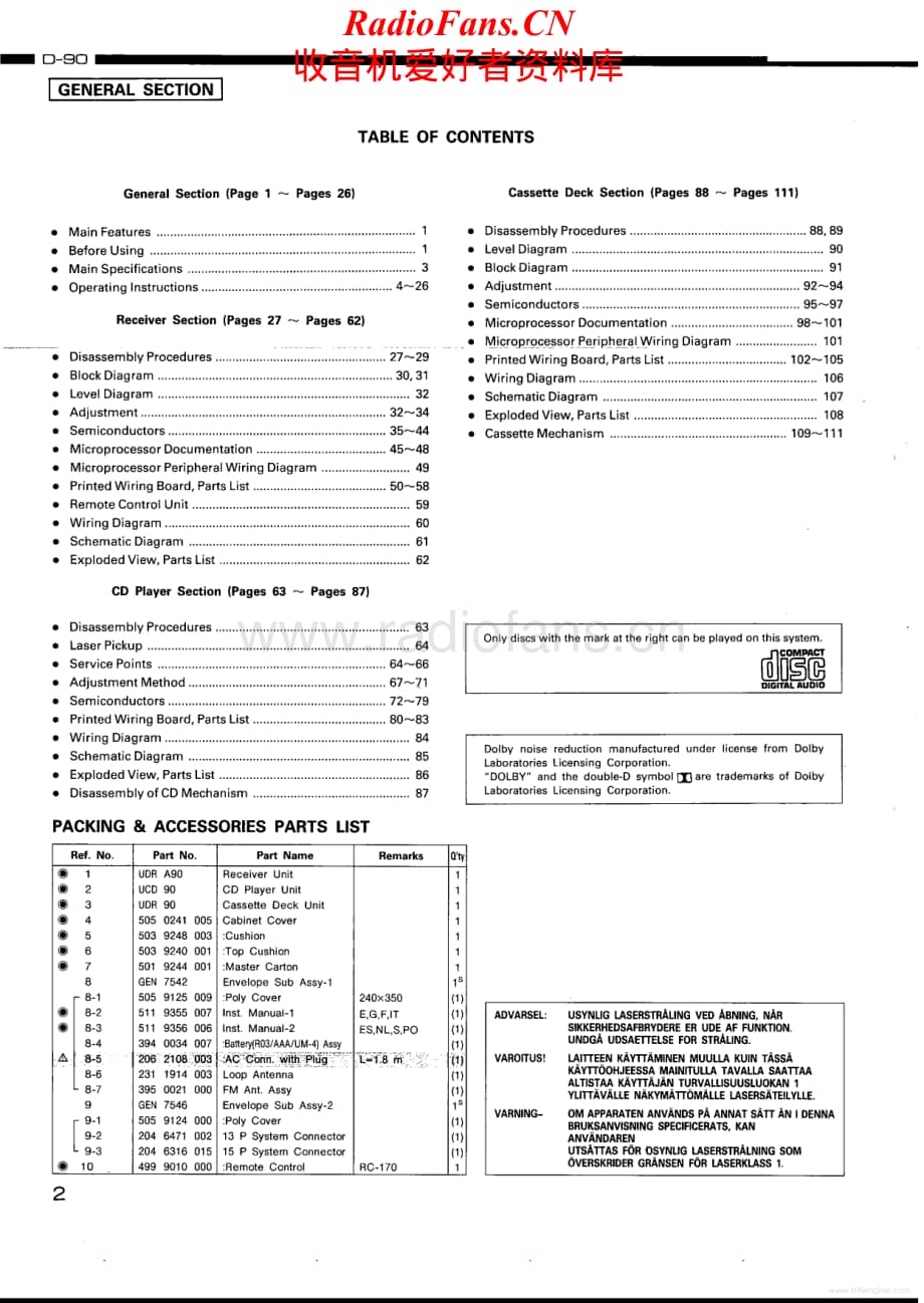 Denon-UDR90-tape-sm维修电路原理图.pdf_第2页