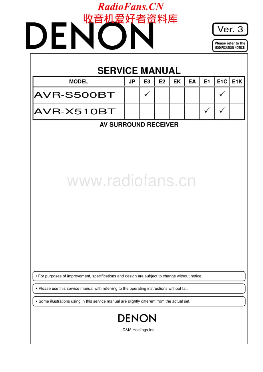 Denon-AVRX510BT-avr-sm维修电路原理图.pdf_第1页