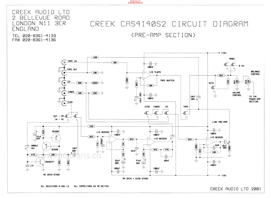 Creek-4140S2-pre-sch维修电路原理图.pdf_第2页