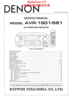 Denon-AVR1601-avr-sm维修电路原理图.pdf