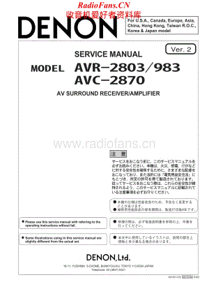 Denon-AVR2803-avr-sm维修电路原理图.pdf