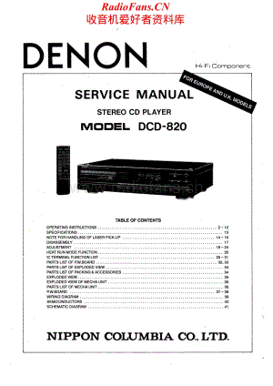 Denon-DCD820-cd-sm维修电路原理图.pdf