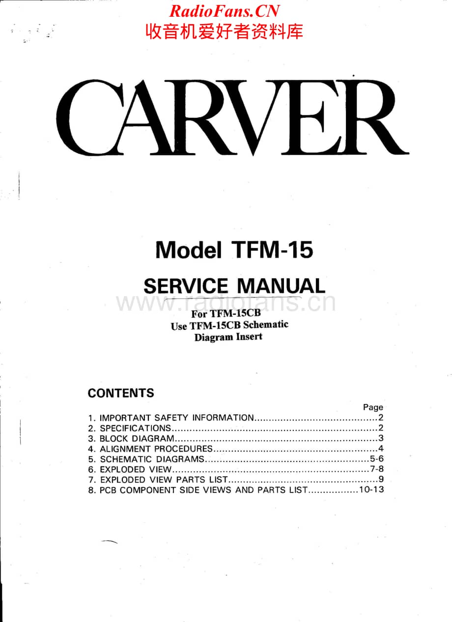 Carver-TFM15CB-pwr-sch维修电路原理图.pdf_第1页