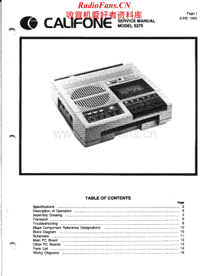 Califone-5275-tape-sm维修电路原理图.pdf