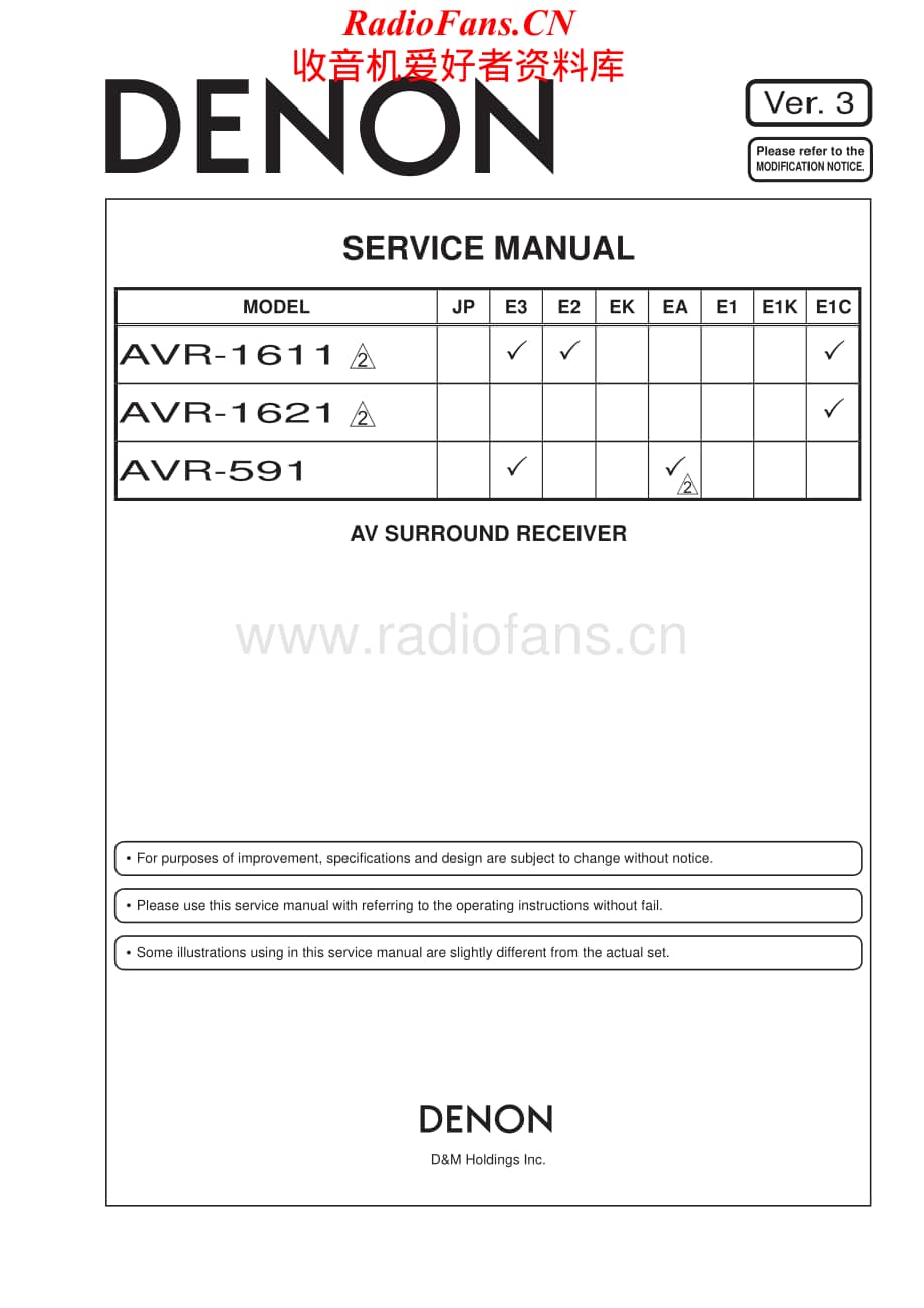 Denon-AVR1611-avr-sm维修电路原理图.pdf_第1页