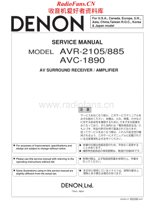 Denon-AVR885-avr-sm维修电路原理图.pdf