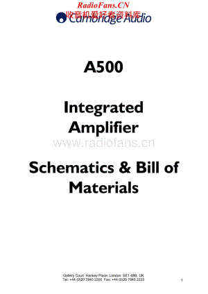 Cambridge-A500-int-sch维修电路原理图.pdf