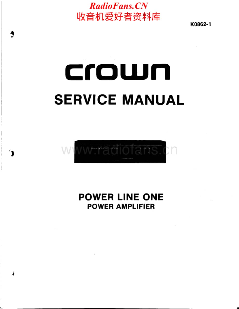 Crown-PowerLine.One-pwr-sm维修电路原理图.pdf_第1页
