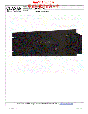 Classe-Model70-pwr-sm维修电路原理图.pdf