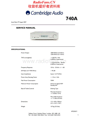 Cambridge-740A-pwr-sm维修电路原理图.pdf