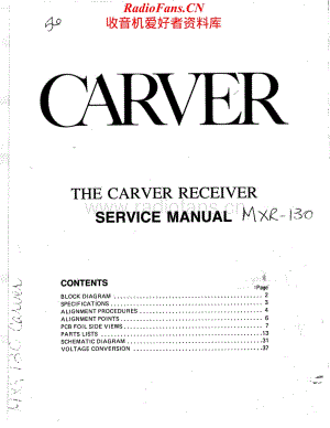 Carver-MXR130-rec-sm维修电路原理图.pdf